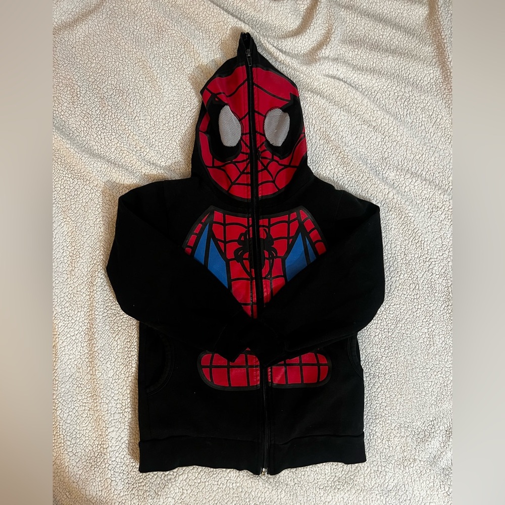Spider-Man Miles Morales Hoodie Spiderman Zipper Size Medium